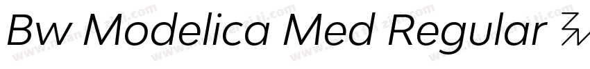 Bw Modelica Med Regular 中等字体字体转换